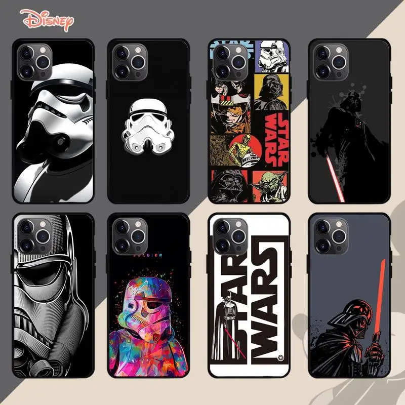Disney телефон с принтом из Звездных Войн Coque Fundas для Iphone 11 12 PRO MAX 6S 7 8 PLUS X XR SE 2020 черный