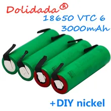 4 шт. VTC6 3,7 V 3000mAh литий-ионная батарея с высоким током разрядки для sony US18650 VTC6 3000 mah инструменты электронная сигарета DIY никель-полимерные батареи