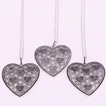 

4pcs, Unique CZ Micro Pave Heart shaped Pendants Metal Chain elegant Fashion Jewelry Vintage Necklaces