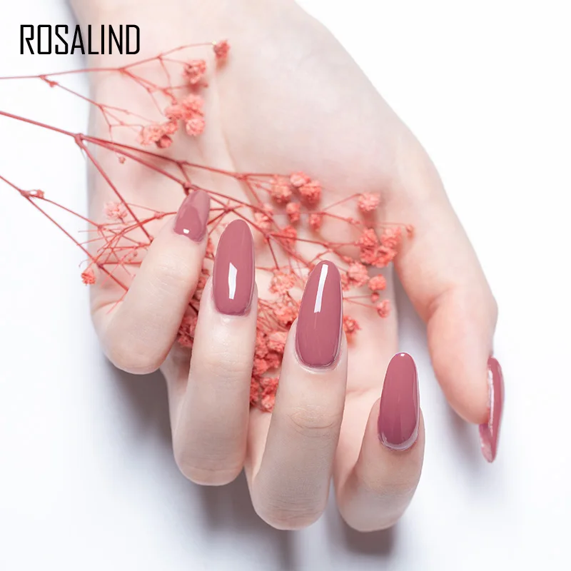 Набор гель лаков для ногтей ROSALIND 7 мл чистые цвета УФ Гель лак базовое и топовое