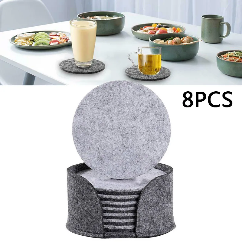 8 шт войлочная изоляционная подставка для подстаканника водопоглощающая