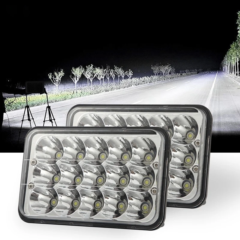 Светодиодные фары 4X6 150 Вт фары 2 шт. Hi/Low Sealed Beam прямоугольная фара Замена для Jeep Wrangler Yj Cherokee Xj грузовики