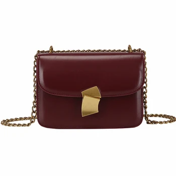 

Vintage Shoulder Chain Bag with Metal Hasp Women Sling Messenger Bags Crossbody Mobile Phone Clutches Purse for Female Ladies