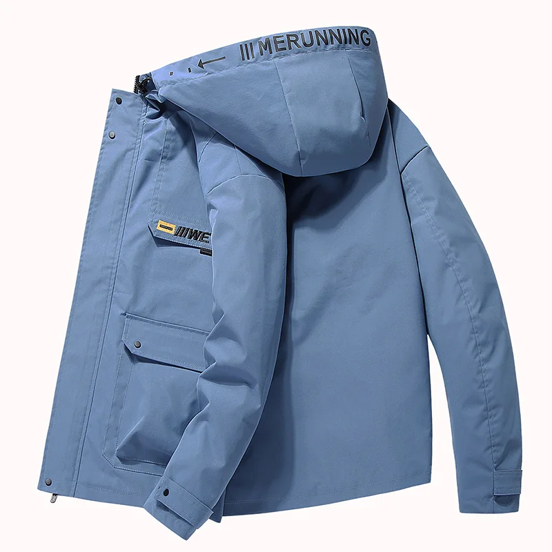 

High quality men jackets autumn Korean fashion casual slim fit plus size M-4XL homme coats outerwear embroidery big pockets