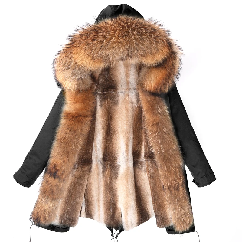 

2022 New Fashion Warm Long Rabbit Fur Coat Waterproof Men Parka Winter Jacket Man Parkas Natural Fox Fur Outwear Streetwear