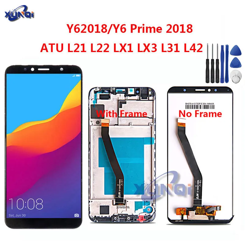 Для huawei Y6 2018 ЖК дисплей сенсорный экран ATU L11 L21 L22 LX1 L31 L42 для Prime с рамкой|Экраны
