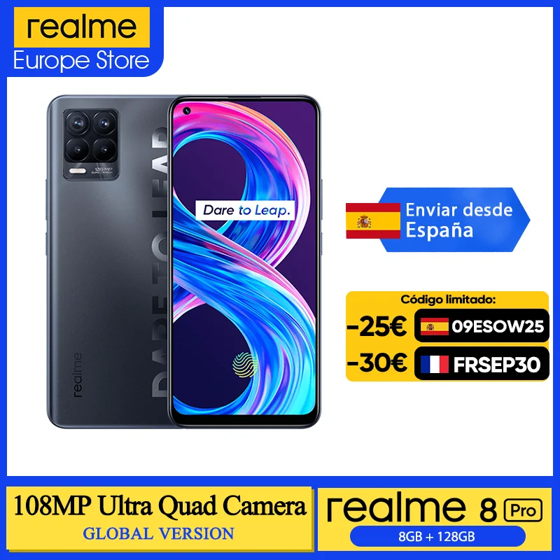 Realme 8 Pro Versión Global 8GB 128GB Smartphone 108MP Ultra...