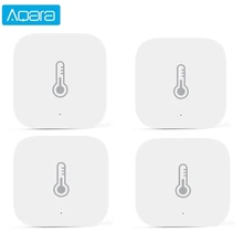 Aqara sensor de temperatura inteligente sensor de ar pressão umidade ambiente controle inteligente conexão zigbee para xiaomi app mi casa