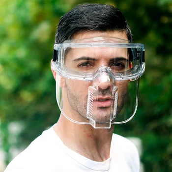 

Full-Face Safety Mask PC Lens Detachable Welding Polishing Dust-Proof Transparent Protect Mask Splash-Proof Chemical Kitchen