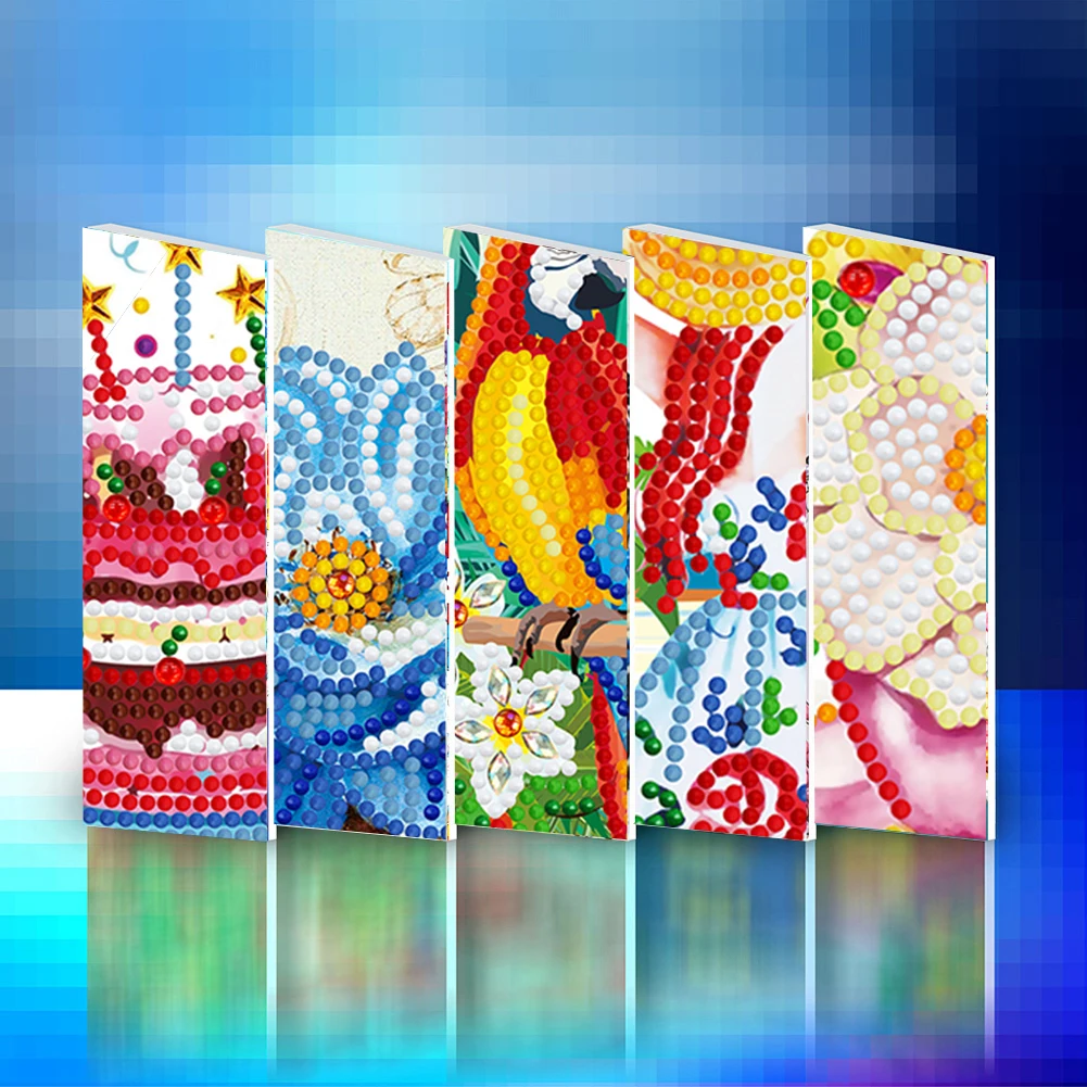 1/4/6/12Pcs 5D DIY Diamond Painting Greeting Card Special-shaped Butterfly Festival Card Happy Birthday Postcards Craft Gift