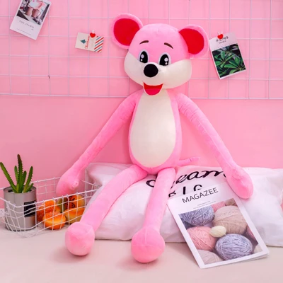Pink Кавайная Розовая кукла мышка, плюшевая игрушка, мягкие животные, мультяшная мышка, плюшевая кукла, детские игрушки для девочек, подарок на день рождения - Цвет: Pink