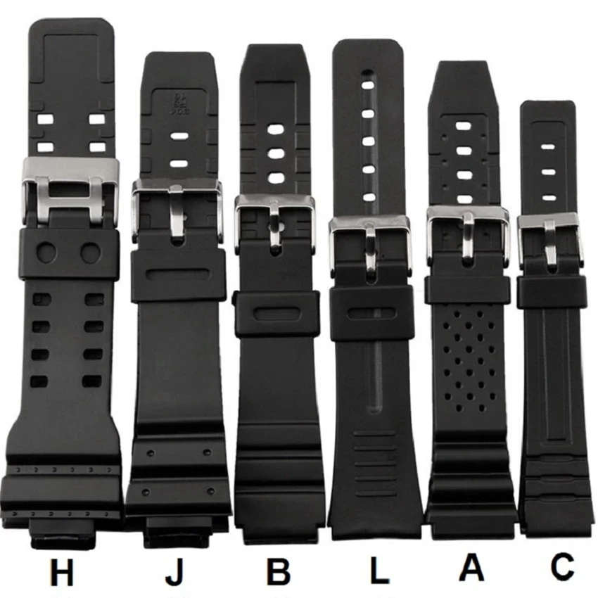 

18mm 16mm 20mm 22mm For casio Watches Watchband Silicone Rubber Bands EF Replace Electronic Wristwatch Band Sports Watch Straps