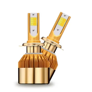 

Car LED Headlight Bulbs Conversion Kit Dual Color TemYellow White H4 H7 H13 H1 6000K Cool White Lamp Bulb 7600LM