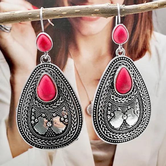 M004 earrings Винтажные Асимметричные геометрические серьги ручной работы, сплав, прямоугольная полоска, индийские серьги в стиле бохо,, элегантные ювелирные изделия O5C163 - Окраска металла: M004 earrings