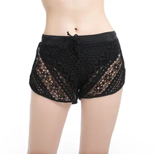 Женские летние кружевные шорты для плавания, бикини, одежда для плавания, сексуальный стиль, короткие открытые плавки