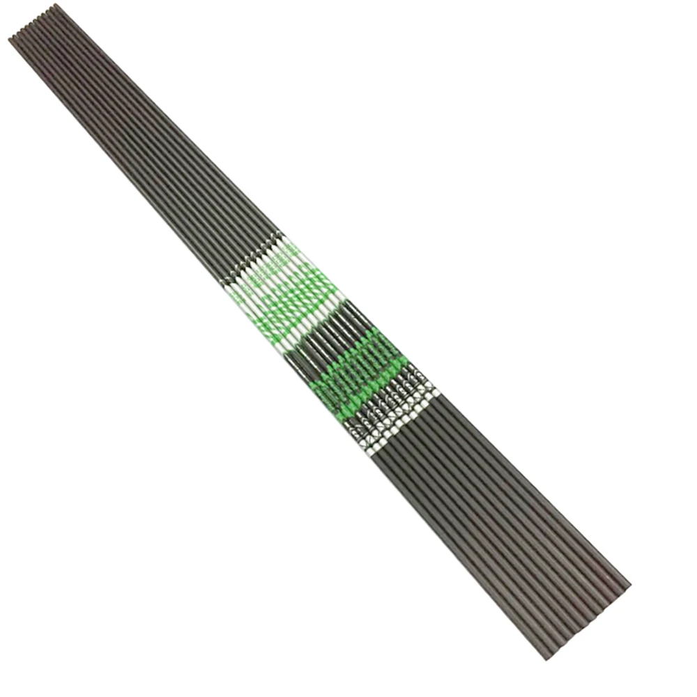 

12pcs Archery carbon arrows shafts spine350 400 500 600 700 800 900 ID.166" for Recurve bow shooting hunting