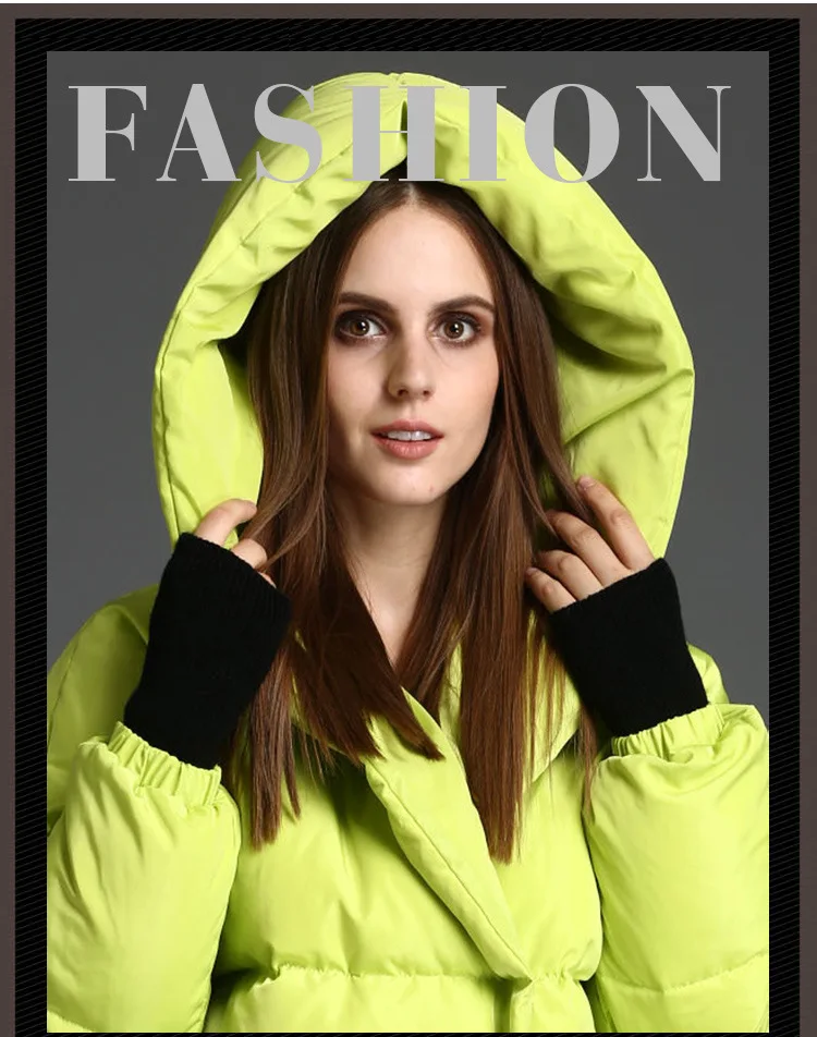 Ozhouzhan Autumn& Winter New Style Cocoon Loose-Fit Plus-sized Large Size White Duck down Mid-length WOMEN'S Down Jacket W
