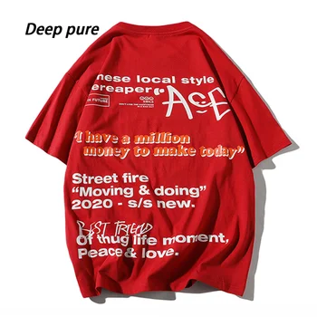 

Summer duan xiu t shirtoversizepure cottonone pieceharajukulikee T Shirt Man HipHop Fashion