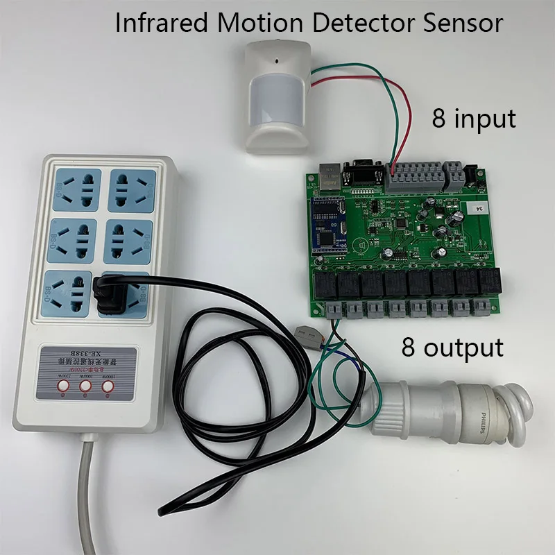 Domotica Hogar Smart Home House Automation Module Controller TCP IP Web Relay Remote Control With Infrared Motion Detector Domotica Hogar Smart Home House Automation Module Controller TCP IP Web Relay Remote Control With Infrared Motion Detector