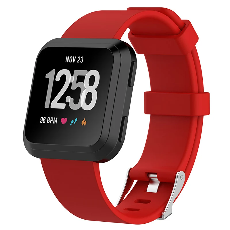 Силиконовый Браслет для Fitbit Versa 2 Smart Watch Band спортивный браслет ремень на Fit bit Versa Lite Versa2 Кожа Замена - Цвет: Red