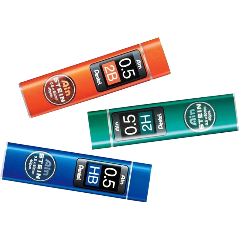 Pentel Pencil C275 свинцовый стержень Stein Enhanced Silica 0,5*60 мм 2 H, H, HB, B, 2B, 3B, 4B механический карандаш Пишущие принадлежности