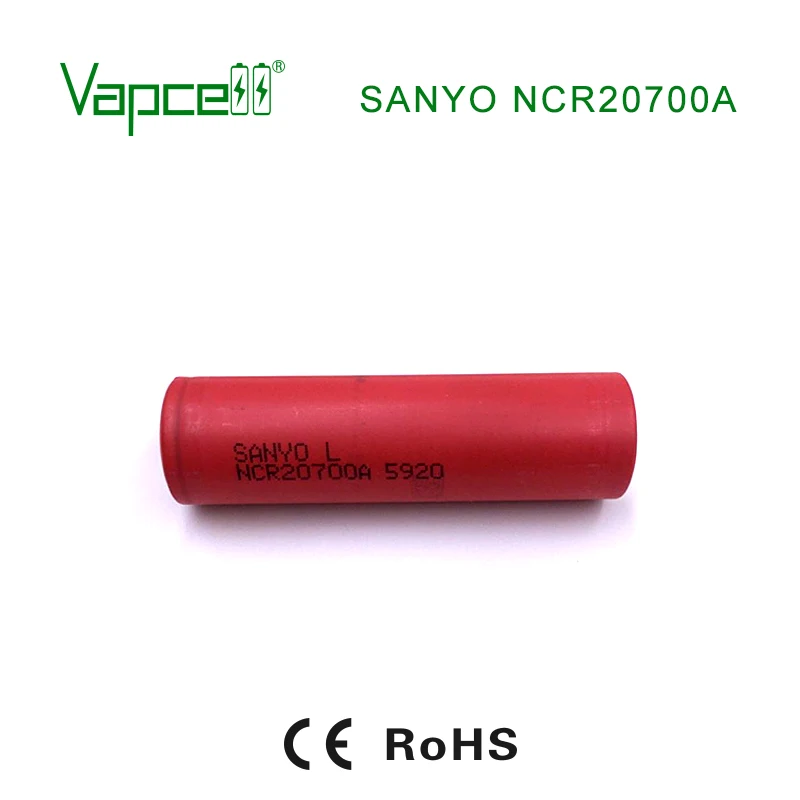 Vapcell NCR20700A 3200mAh 30A перезаряжаемый 3,7 V литиевый 20700 фонарик батарея