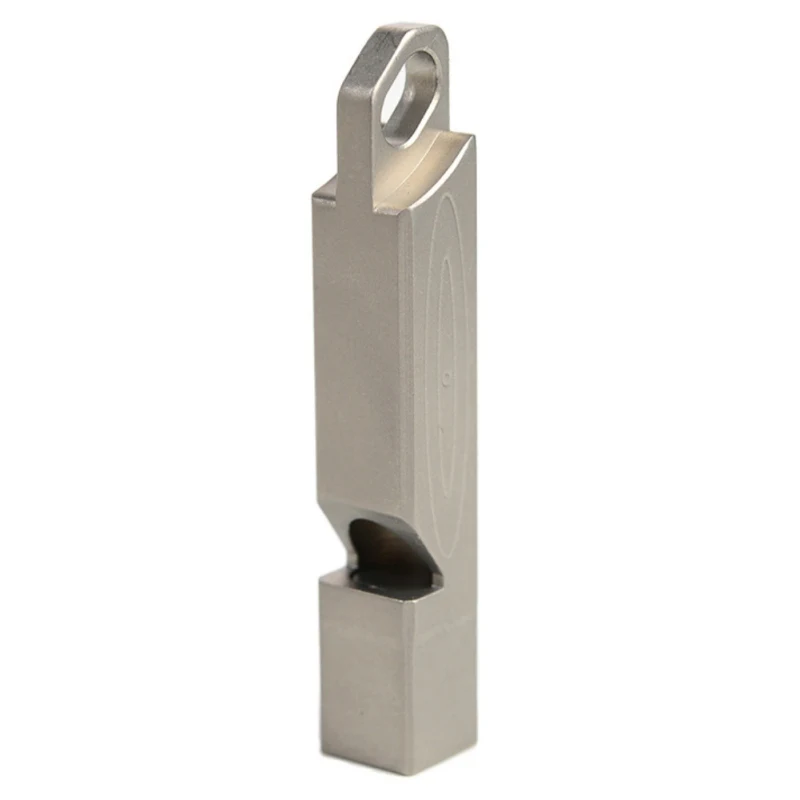 

Outdoor Survival Tool Hiking Explore Titanium Whistle With Rope Portable Emergency Hiking Camping Whistle