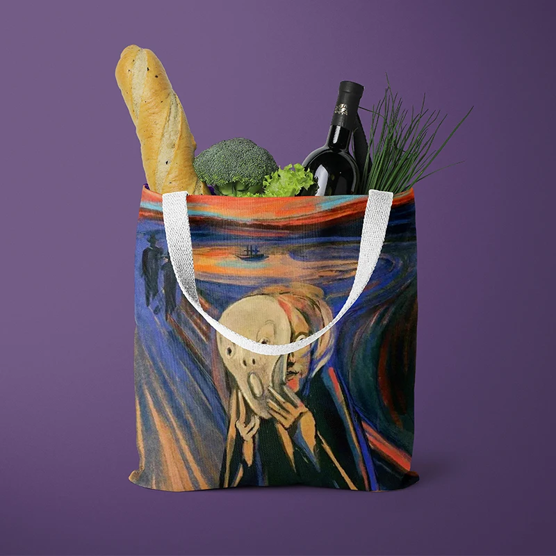 New Van Gogh Oil Painting Canvas Tote Bag Retro Art Fashion Travel Bag Women Leisure Eco Shopping High Quality Foldable Handbag New Van Gogh Oil Painting Canvas Tote Bag Retro Art Fashion Travel Bag Women Leisure Eco Shopping High Quality Foldable Handbag