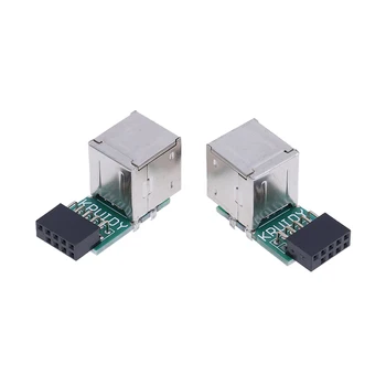 

Internal Motherboard 9pin To 2 Port USB 2.0 A Female Adapter Converter PCB Board