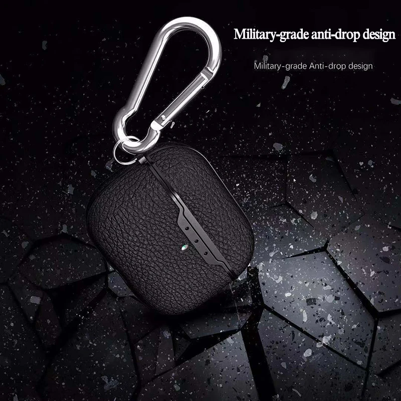 Роскошный кожаный чехол из искусственной кожи для Apple AirPods Pro 3 Bluetooth беспроводной