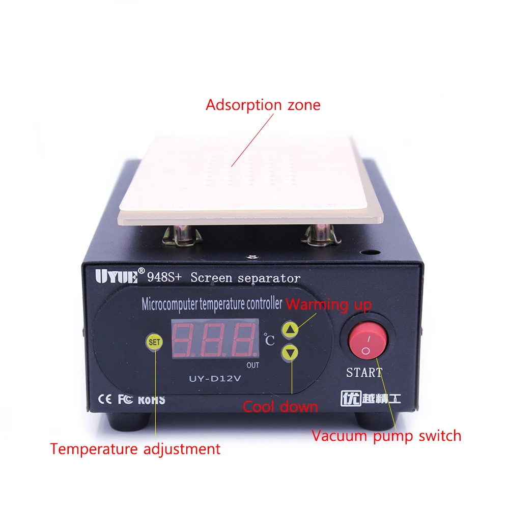 2 шт UYUE 948S+ lcd сепаратор машина встроенный насос вакуумный экран ремонтная машина набор для смартфонов iPhone/samsung Ремонт