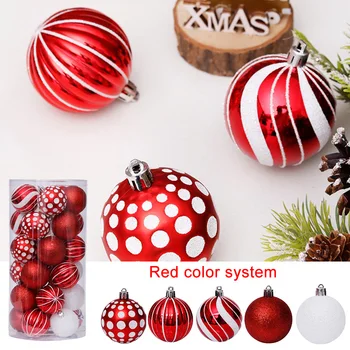 

30pcs/set Hanging Holiday Celebration DIY Pendant Home Wedding Party Ornament Hotel Tree Decor Shatterproof Christmas Ball