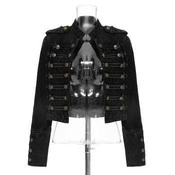

TOP QUALITY Newest 2020 Stylish Designer Jacket Women's Buttons Embellished Denim Band Jacket