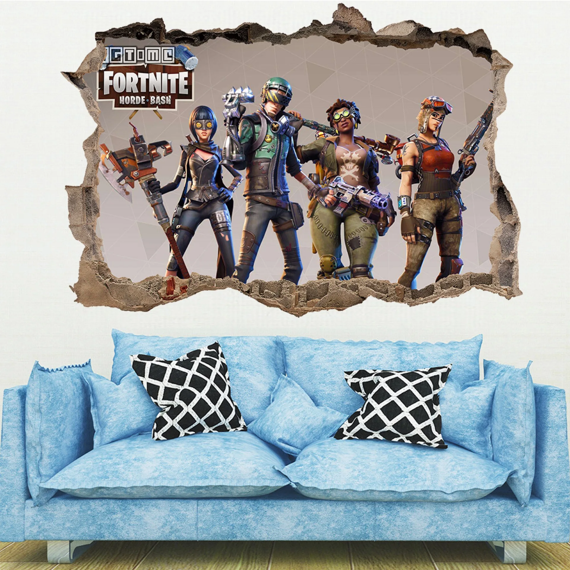 

Room/Home Wall sticker Cross-Border New Style Mobile fortress fortnight Wall Stickers PVC Environmentally Friendly Wall Deco