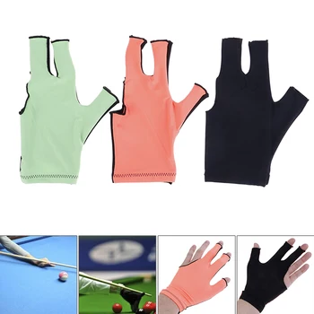 Hot! 1pc Cue Snooker bilard Glove basen lewa ręka otwarta trzy palec akcesoria akcesoria do ćwiczeń tanie i dobre opinie CN (pochodzenie) Other Billiard Gloves