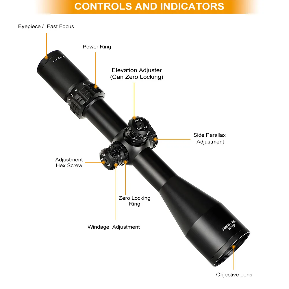 Охота ohhunt тонкий край 3-18X50 SF Riflescopes Боковая регулировка параллакса Mil Dot стекло Etched сетка Turrets замок сброс съемки область