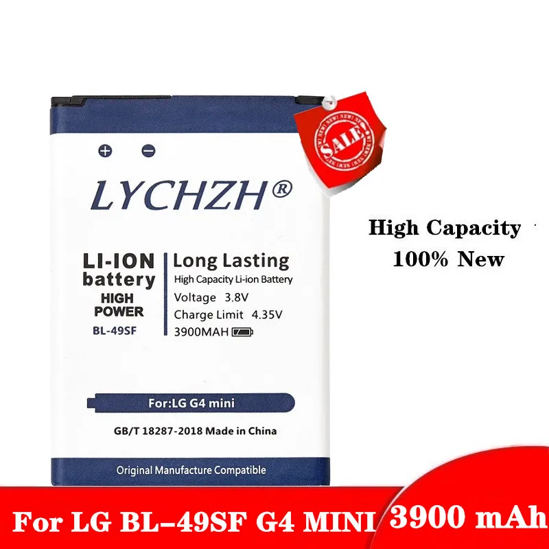 

100% new Original BL-49SF Mobile Phone Battery For LG H735T H525N G4 min Capacity 3900mAh Replacement Battery