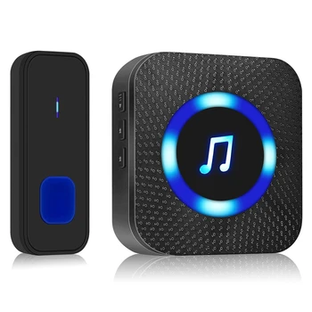 

55 Ring Tones Wall Mounted 110DB Wireless Door Bell Waterproof 300M Remote Receiver Transmitter 5 Volume Home Smart Doorbell