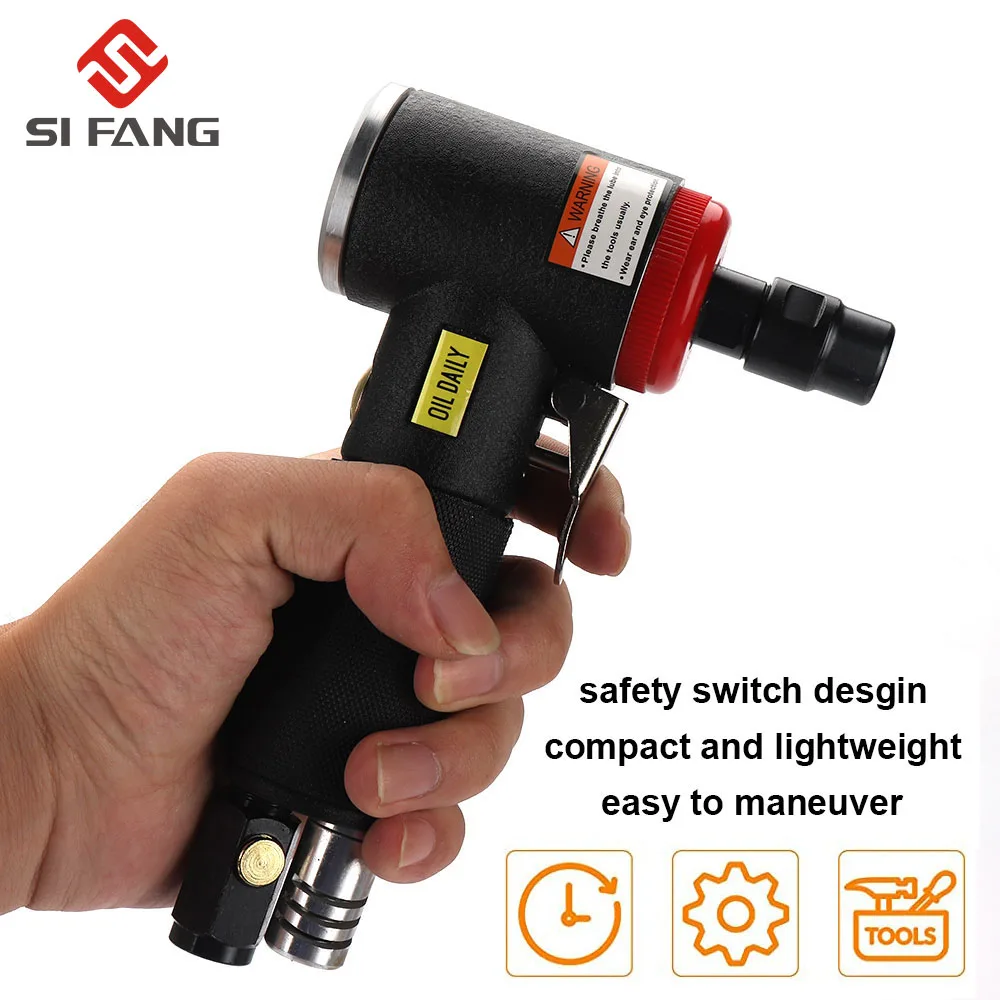 Mini 1/4 inch Air Angle Die Grinder 90 Degree Pneumatic Grinding Machine Cut Off Polisher Mill Engraving Tool Set 20000RPM
