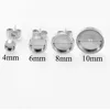 50Pcs/Lot Stainless Steel Blank  Earrings Sets Ear Cabochon Base Tray DIY Jewelry Making Accessories 1