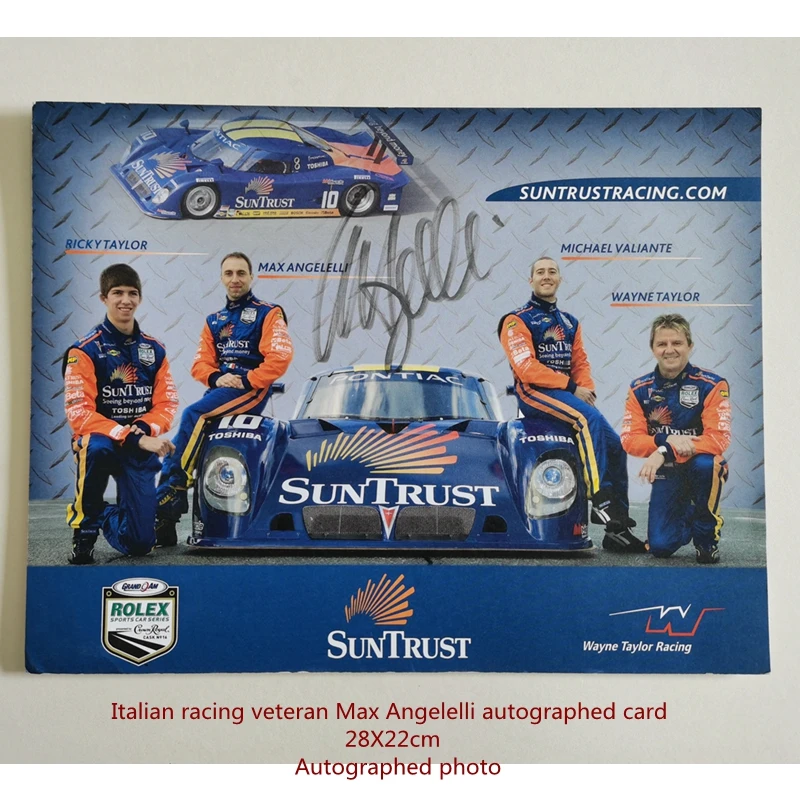 

Итальянская гоночная карта veteran Max Angelelli с автографом 28x2 см фото с автографом получить фанатов