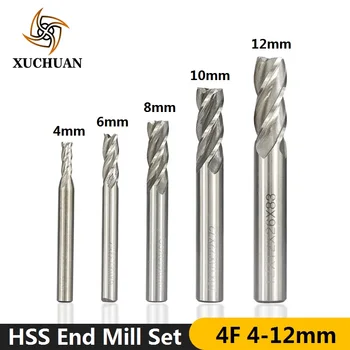 

Thread End Mill Set HSS Eng Milling CNC Machine Router Bit Straight Shank Cutter Tungsten Carbide Router Bits For Metalworking