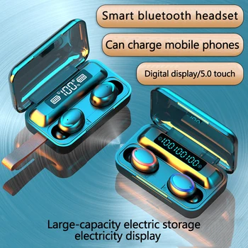 

TWS Bluetooth 5.0 Earphones 2200mAh Charging Box Wireless Headphone 9D Stereo Sports Waterproof Earbuds Headsets With Microphone