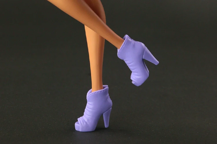 Подарок на день рождения для девочки, 10 пара/лот, кукольные туфли смешанного стиля, разноцветные оригинальные туфли для куклы Барби