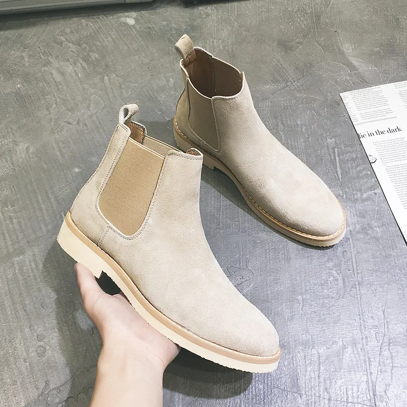 Size Men Boots England Style Casual Shoes Streetwear Handsome Chelsea Boot Comfortable Ankle Botas Chaussures - Men's Boots - AliExpress