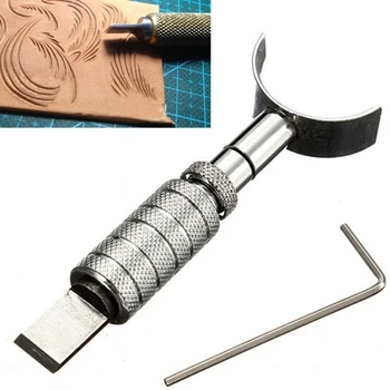 

Leather Carving Swivel Knife with rotatable cutter head Leather craft tool Adjustable Manual Rotary Tools for handwork leather