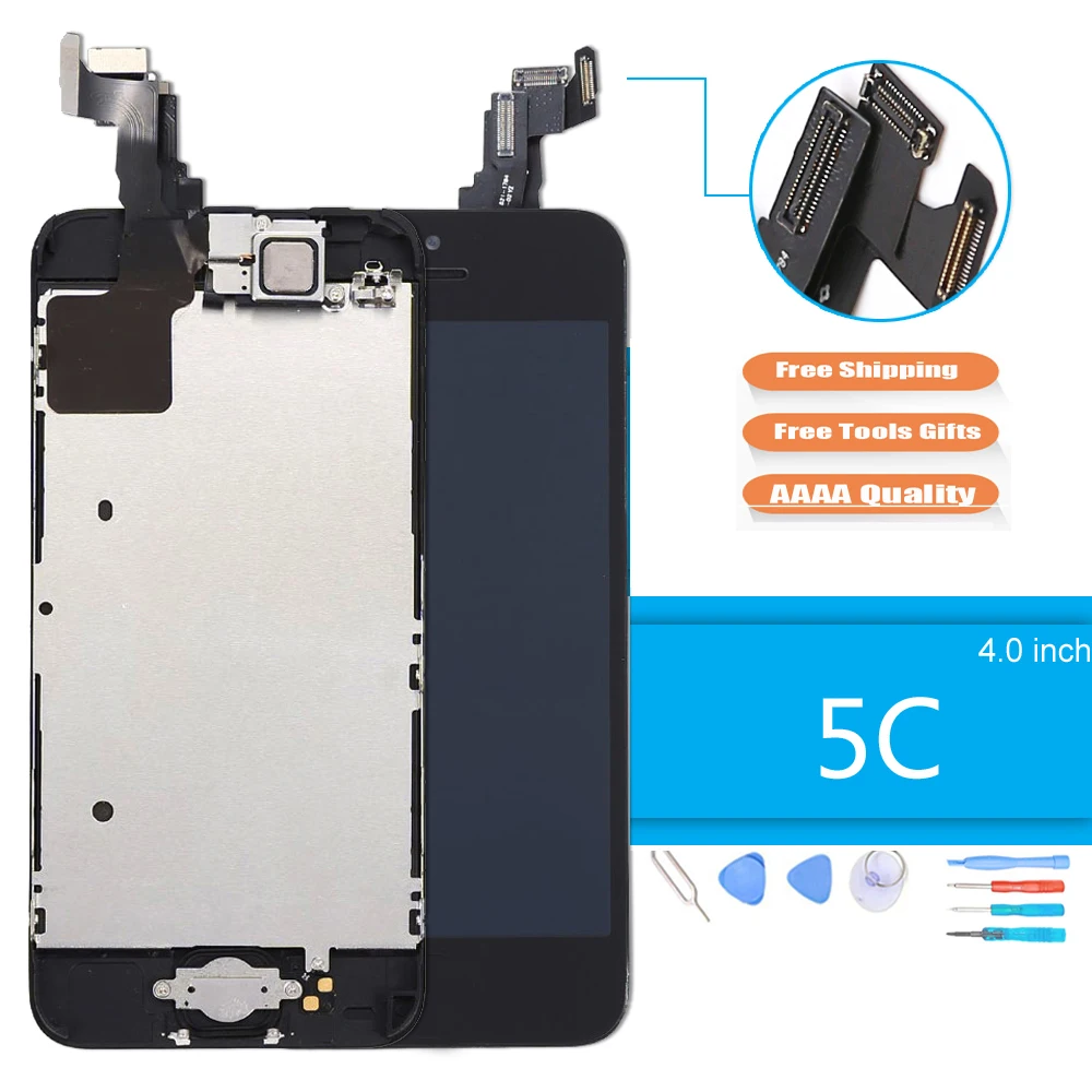 Дисплей для iPhone 5C ЖК сенсорный экран и дигитайзер дисплей Замена полная сборка в