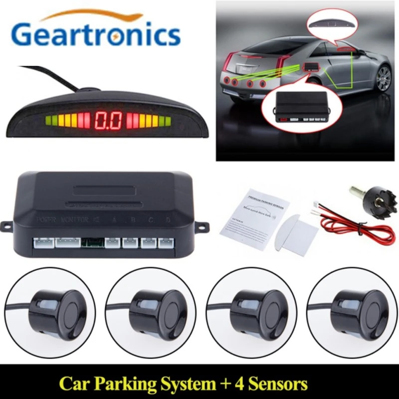 

12V Car LED Parking Sensor Kit 22mm Blind Spot Sensors Backlight Display Reverse Backup Radar Monitor System Auto Parktronic