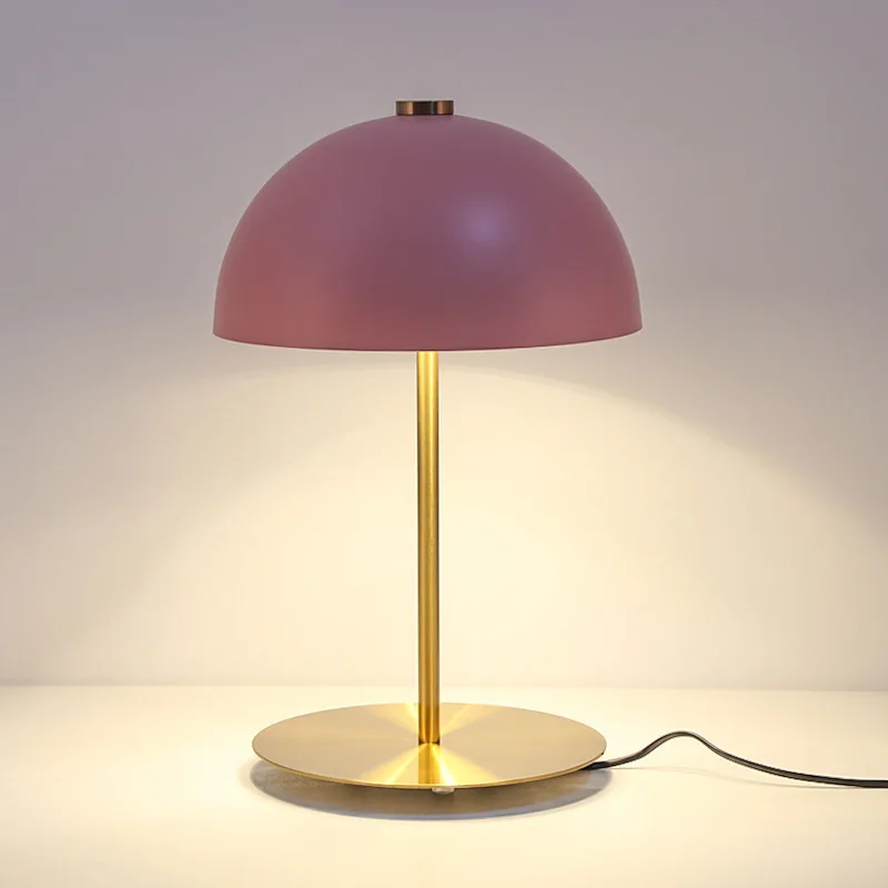 

Nordic Simple Princess Room Pink Table Lamp Creative Living Room Study Bedroom Bedside Light Macaron Mushroom Table Lightings