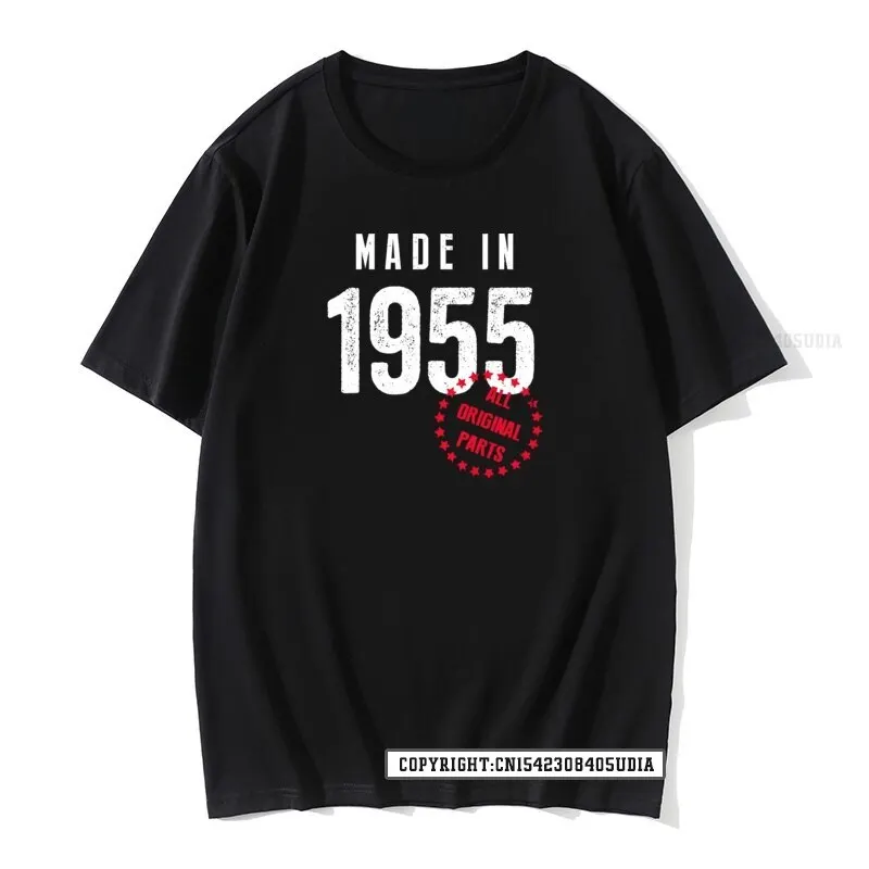 Gemaakt In 1955 T Shirt Geboren 66th Verjaardagscadeau Retro T-shirts Mannen 66 Jaar Daddy Vader Retro Tops Tees Ontwerp top T-shirts